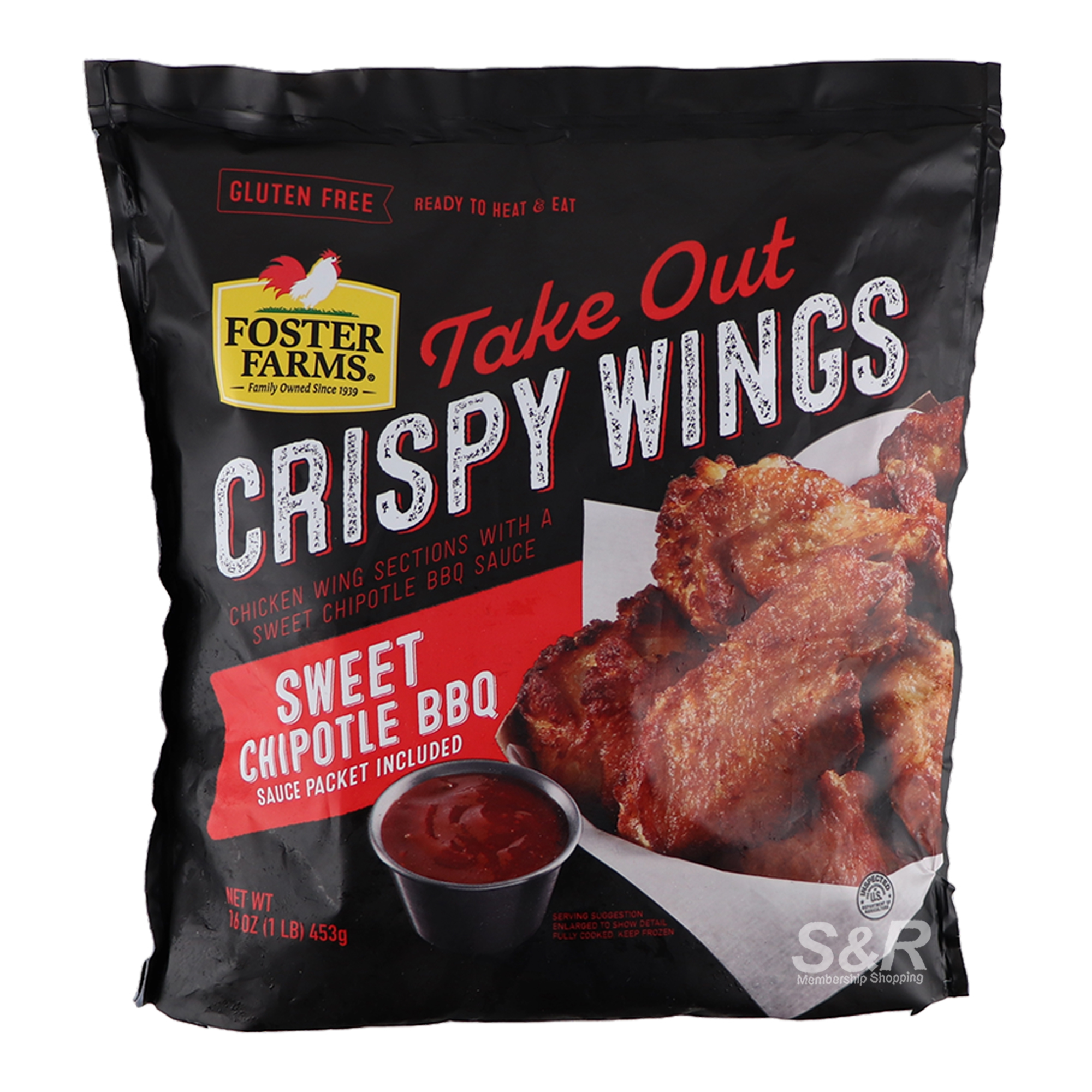 Foster Farms Crispy Wings Sweet Chipotle BBQ 453g